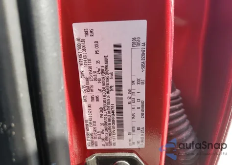 2015 Ford F150 Supercrew from USA, damaged, VIN 1FTEW1EG0FFB40751